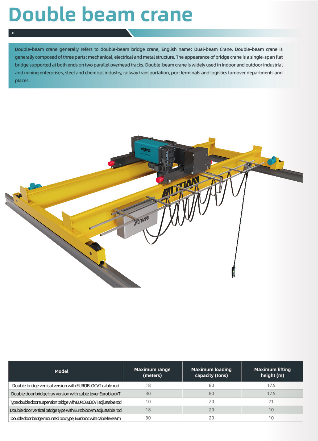 double beam crane