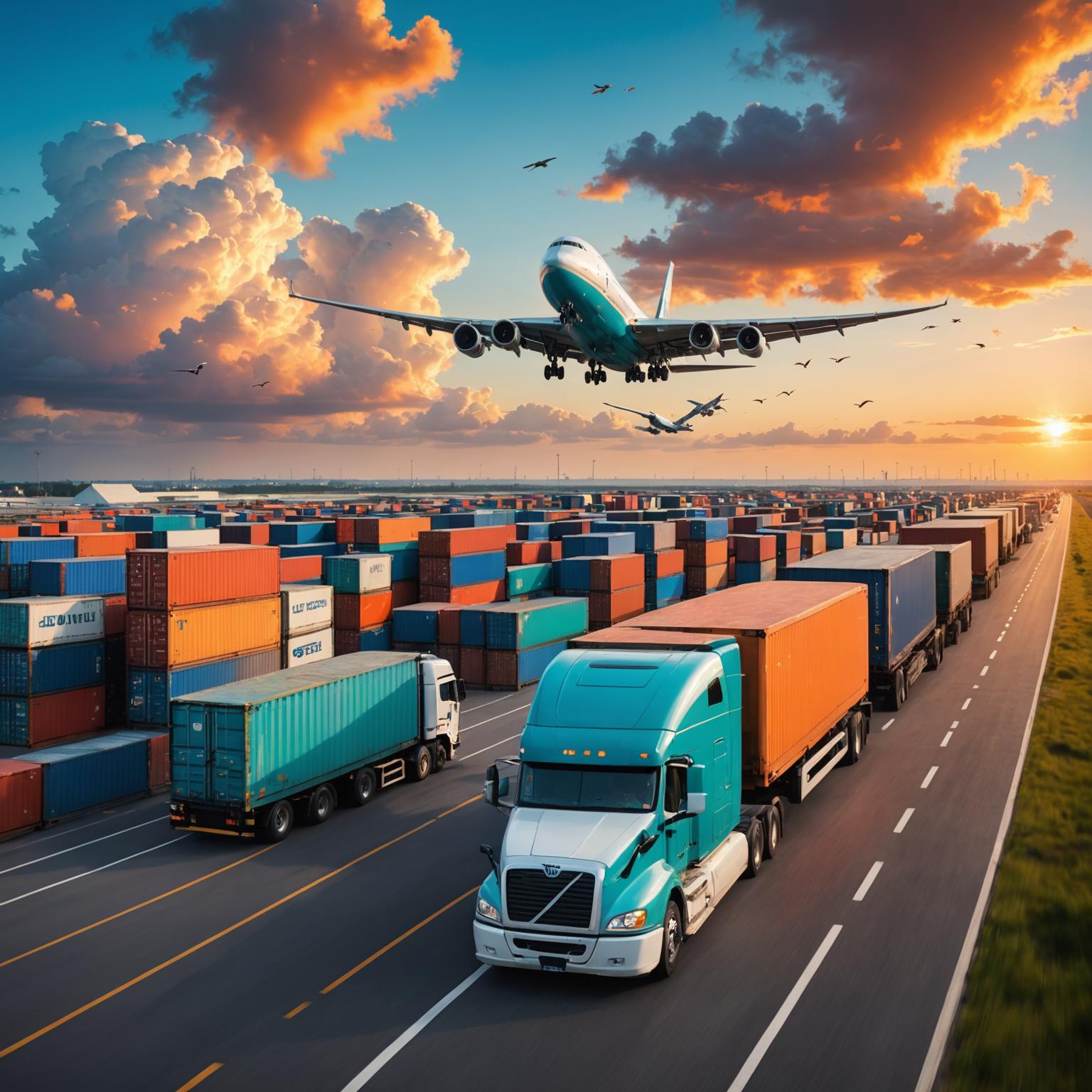 Air Transport,  Truck Transport, Full container shipping, Less container load