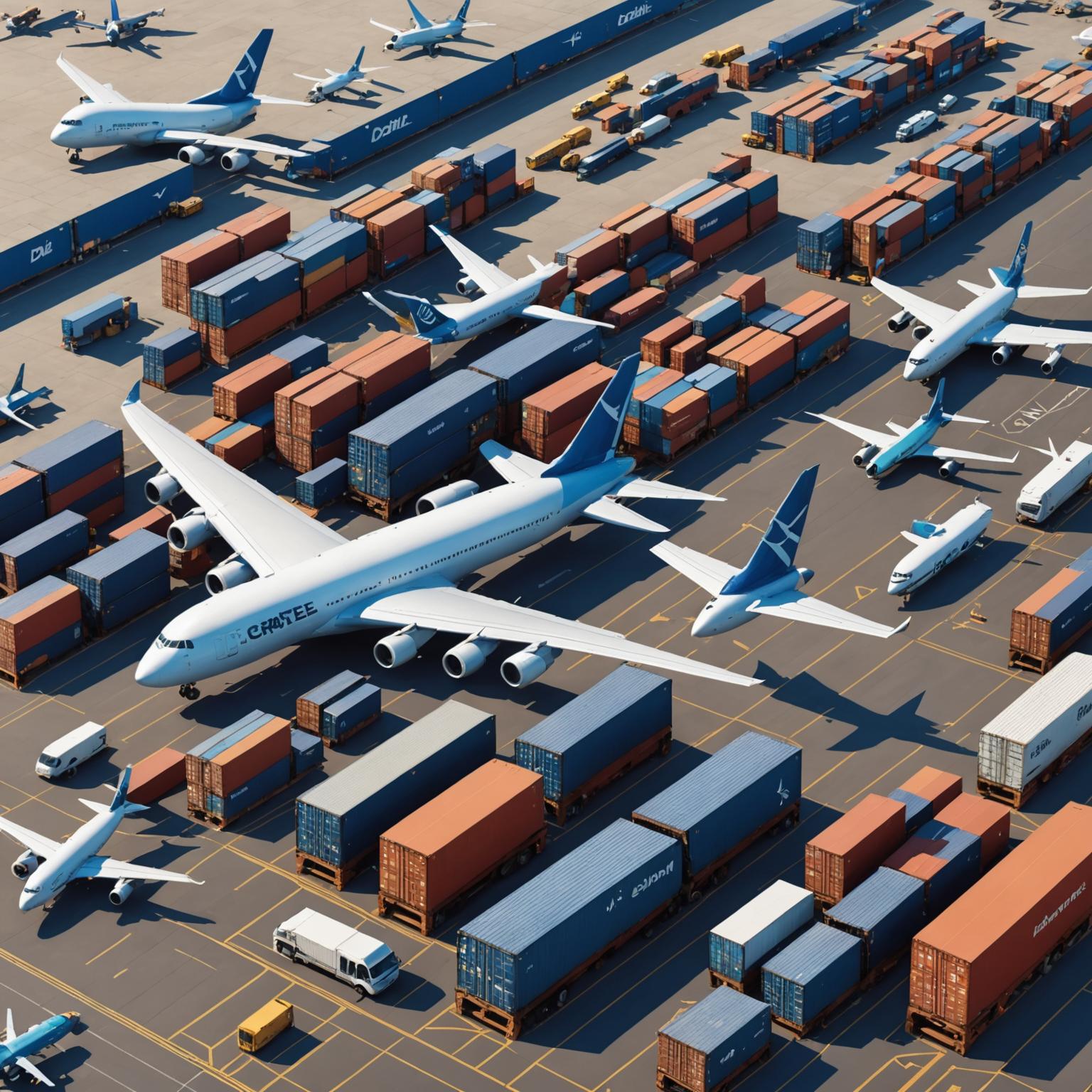 Transporte aéreo: integración de transporte de camiones y envío global