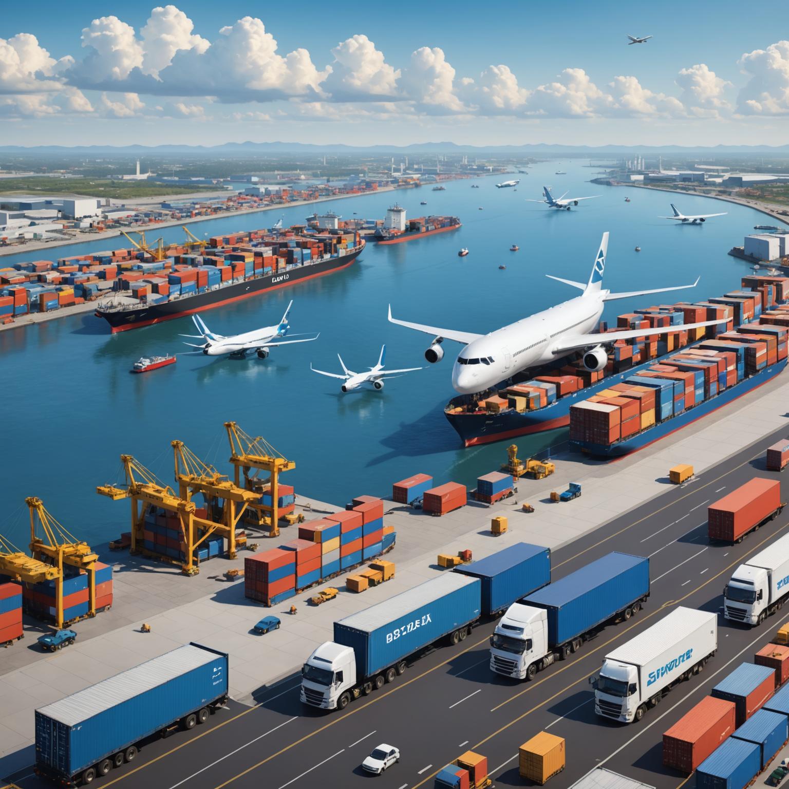 Air Transport,  Truck Transport, Full container shipping, Less container load