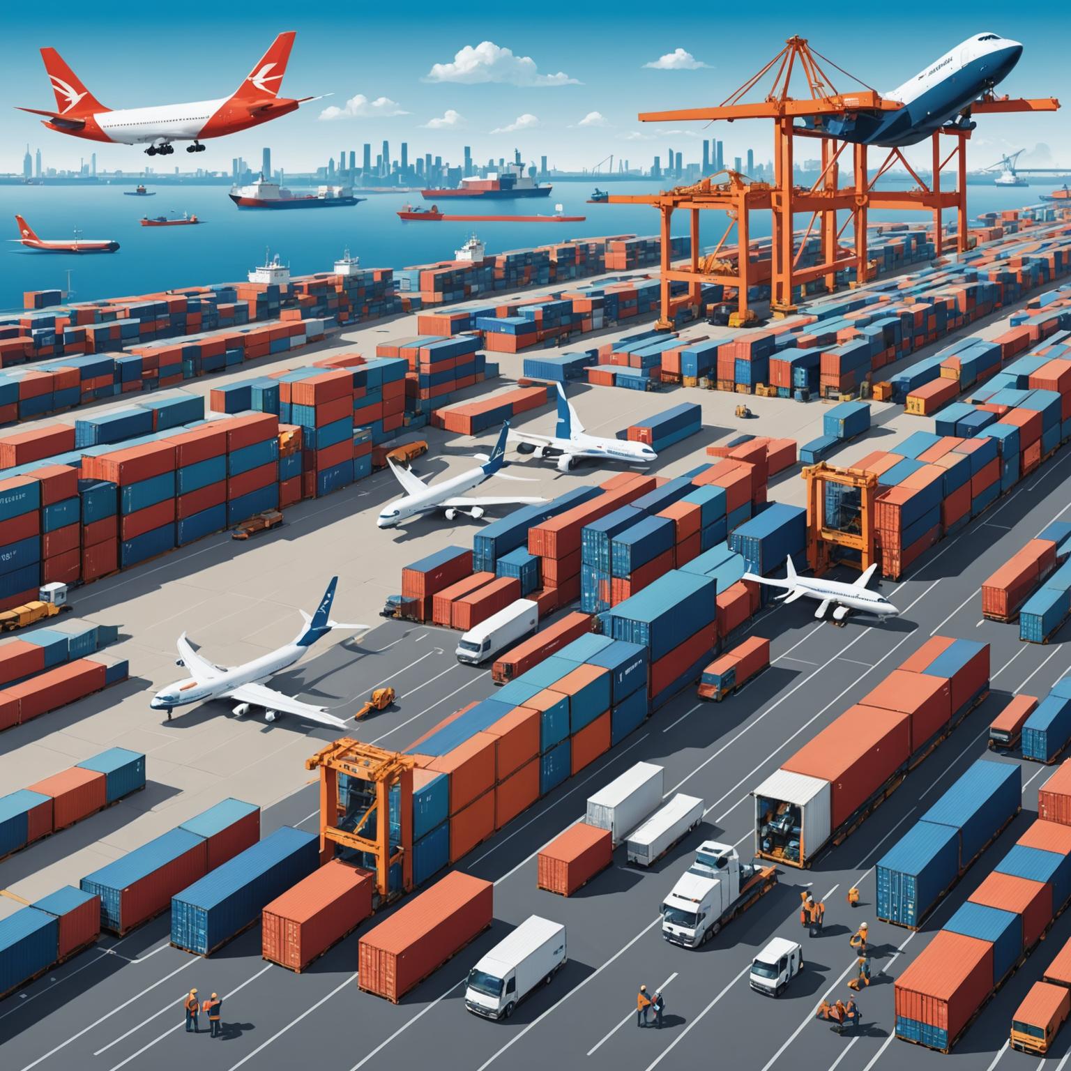 international logistics, Global logistics, Air transportation, sea transportation