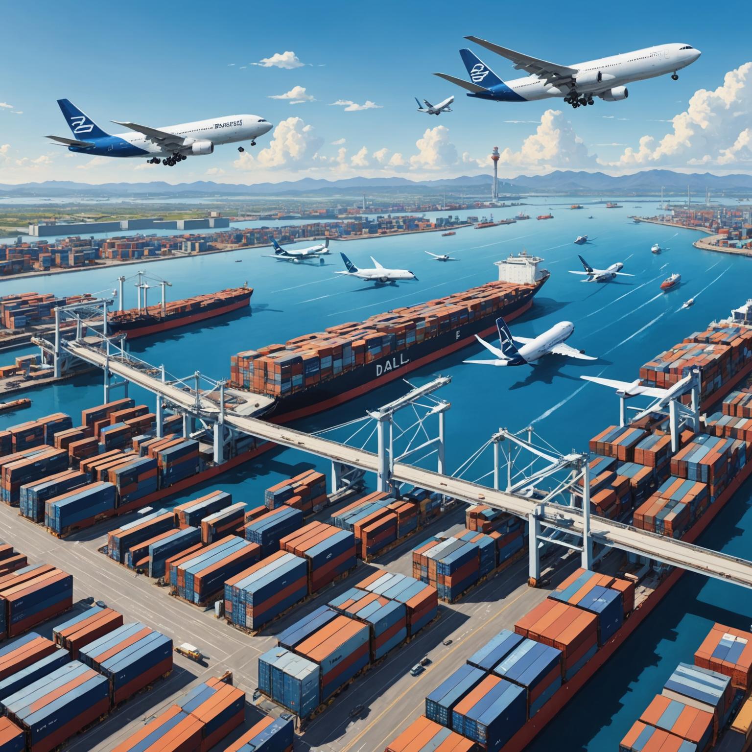 international logistics, Global logistics, Air transportation, sea transportation