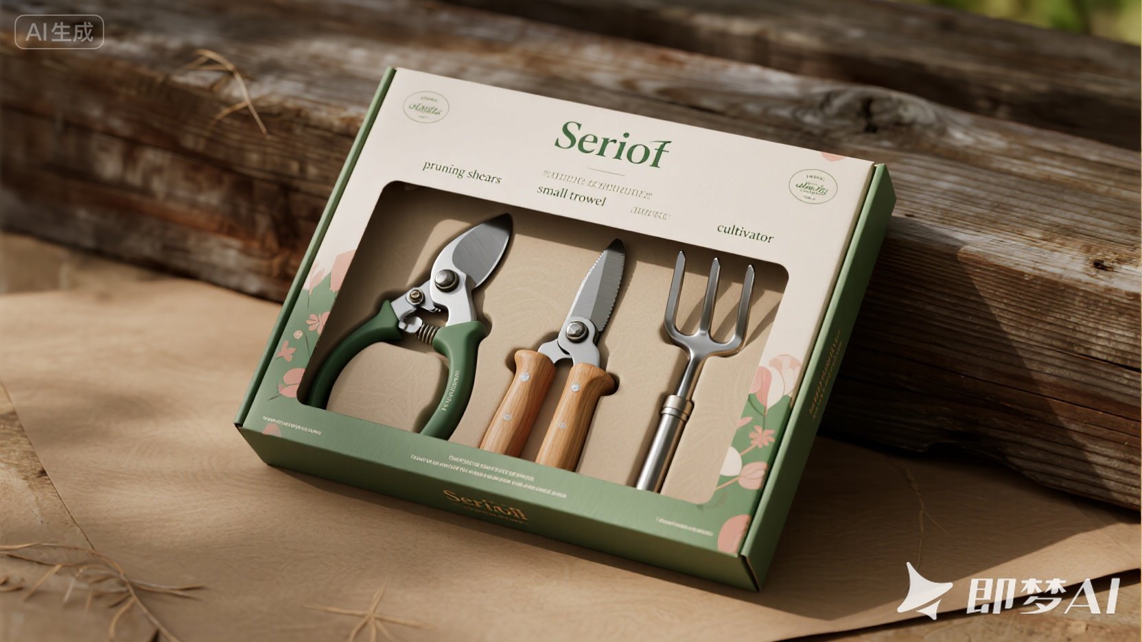 A custom-branded garden tool gift set, showing how private label products can be bundled to increase value.
