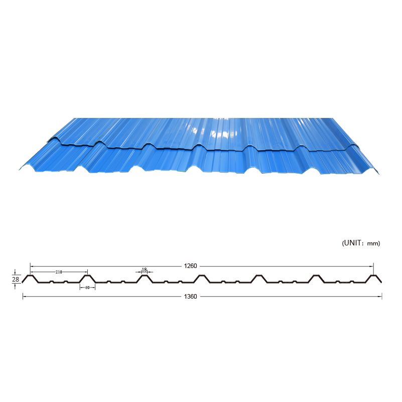 trapezoidal PVC roof tile