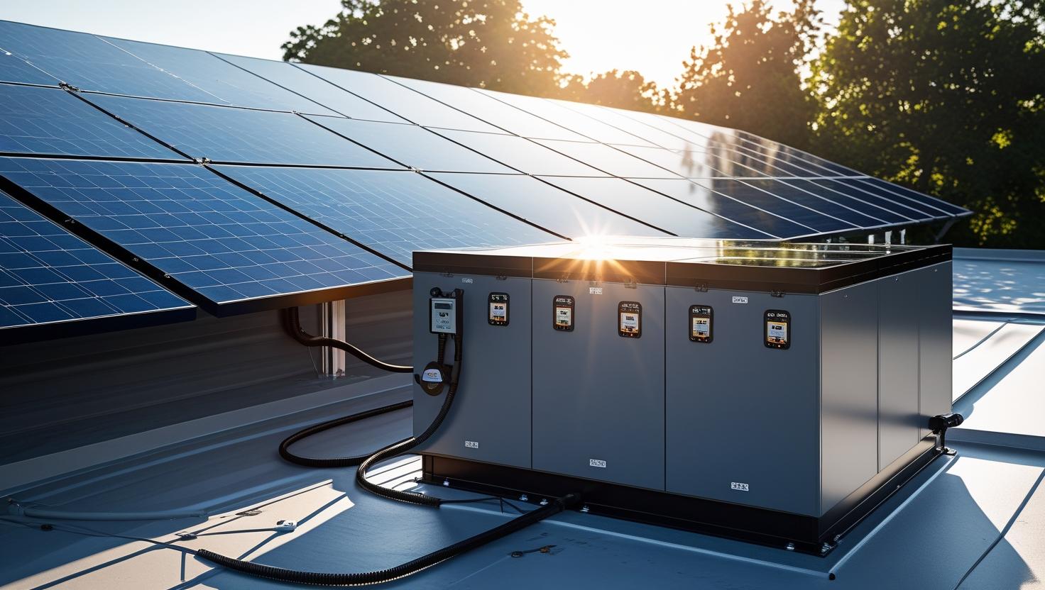 thlinksolar rooftop solar panel with lithium battery storage system installation