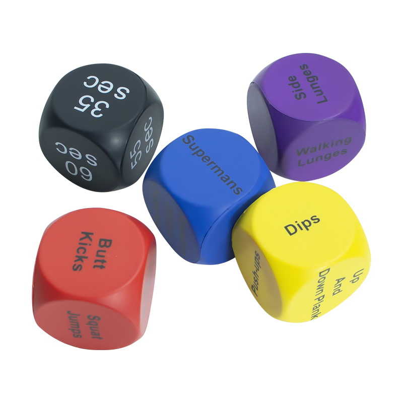 Dice anti-stress personnalisée Dice en mousse PU Dice anti-stress personnalisée Dice en mousse PU
