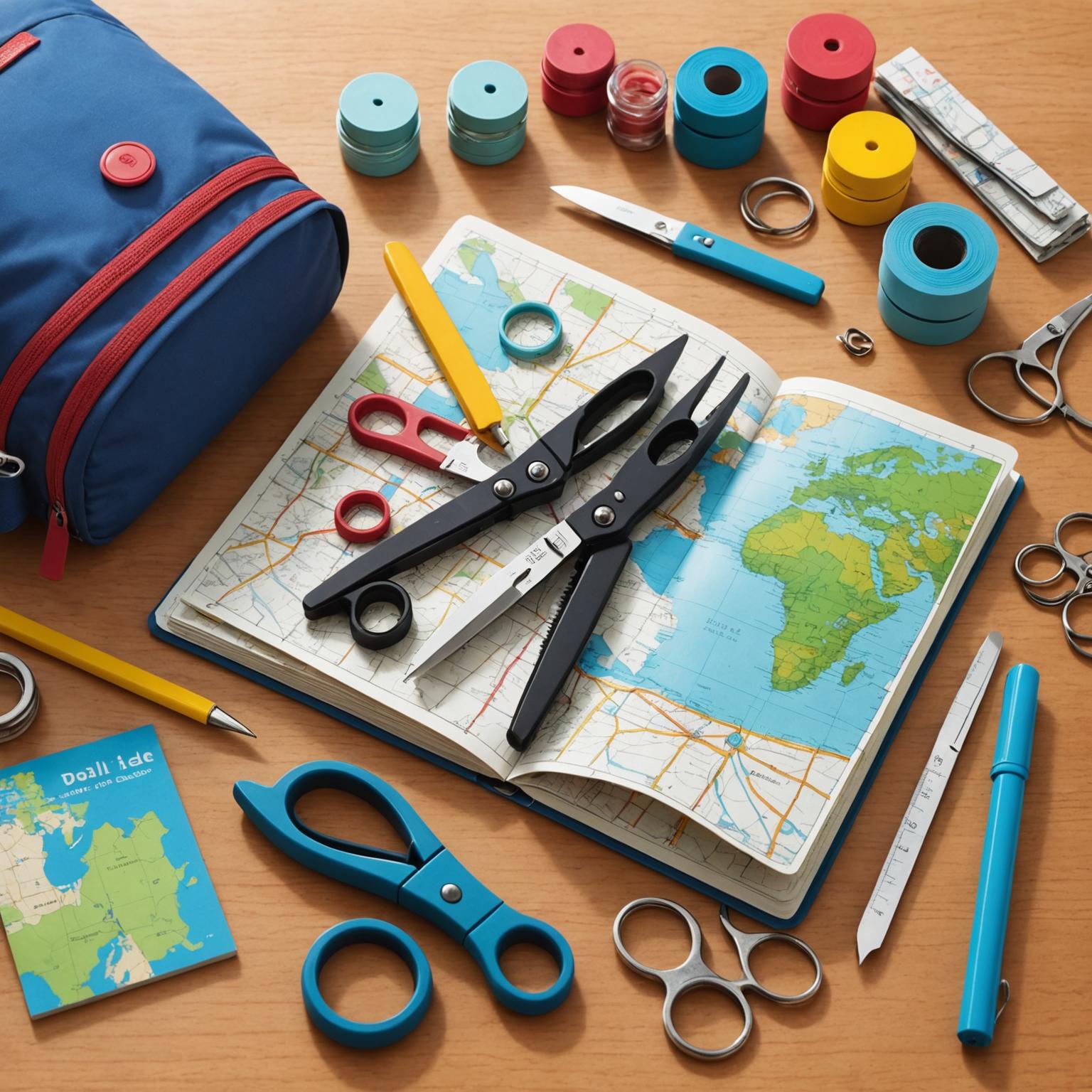 Folding Scissors: Compact Utility and Innovative Design