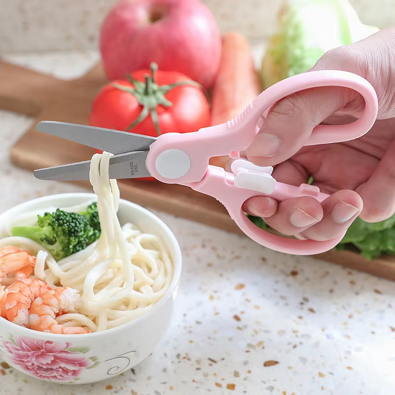 قطاعة طعام آمنة للأطفال من الفولاذ المقاوم للصدأ