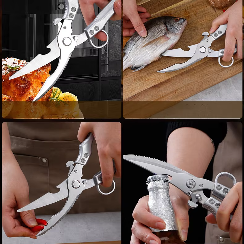 Multifunction kitchen scissors with ABS handle