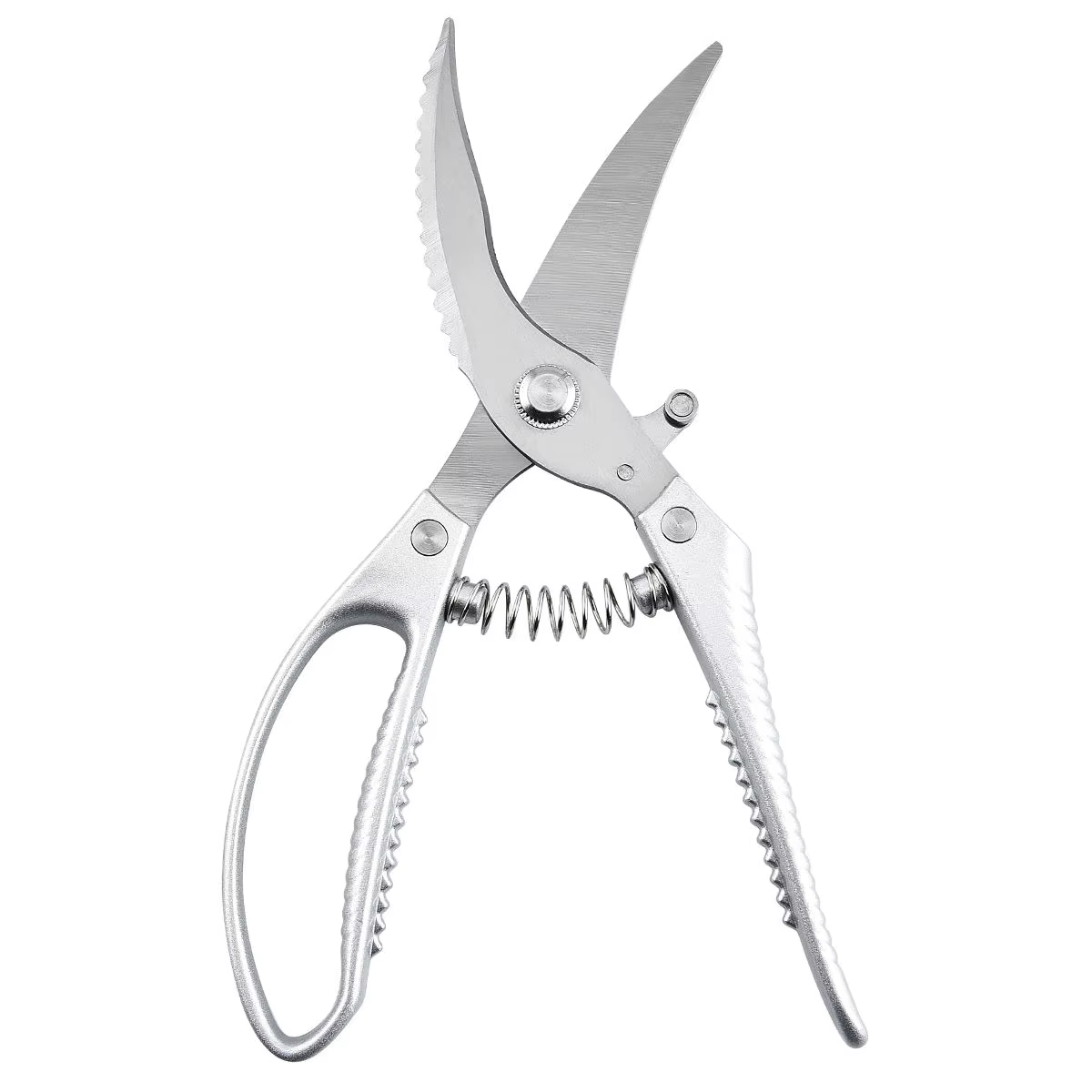 Kitchen scissors with fish scale scraper and nut cracker