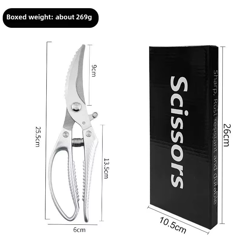 Heavy-duty 3Cr13 stainless steel kitchen shears