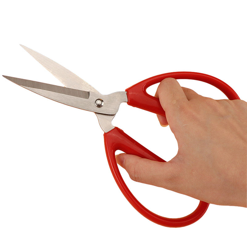 Red-handle multi-purpose scissors