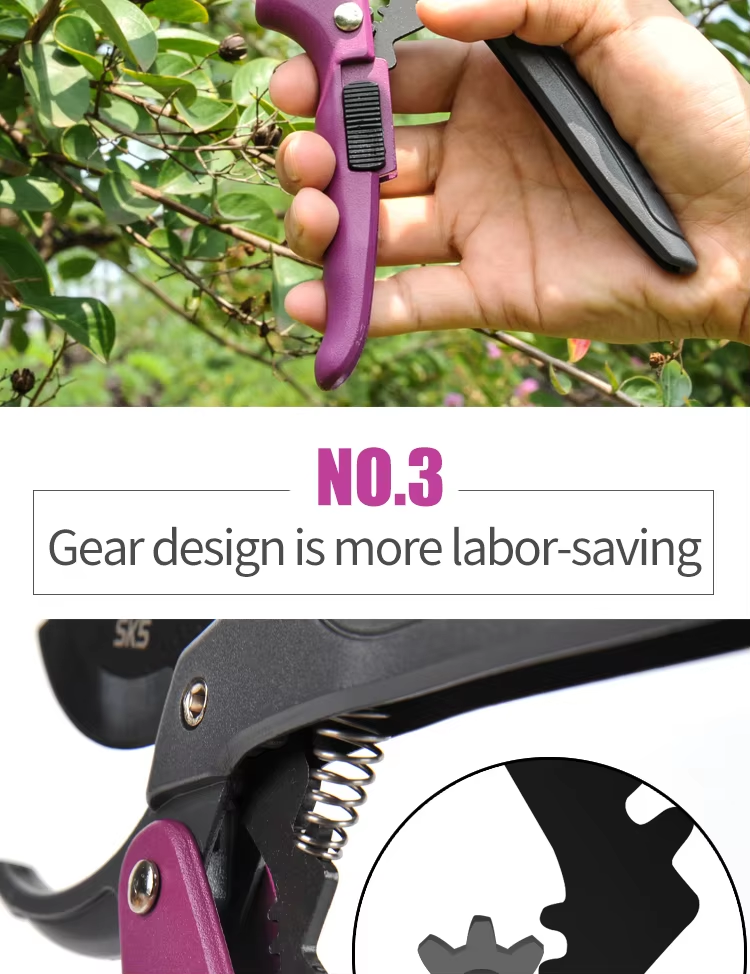 Секатор с зубчатым колесом и лезвием SK5