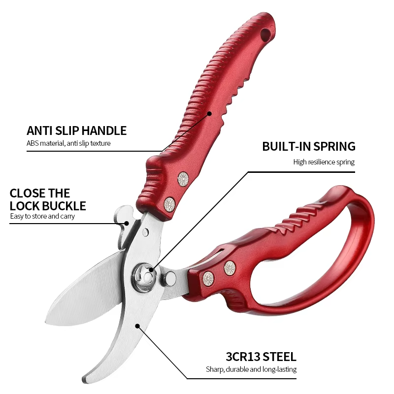 Anti-slip ABS handle garden scissors