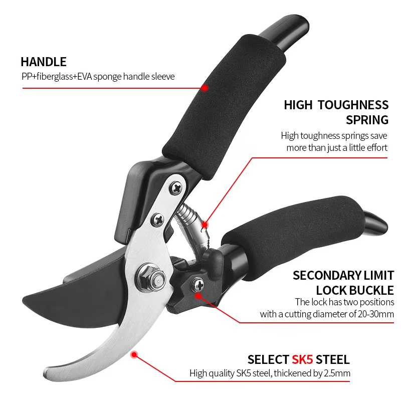 Garden branch cutter with EVA sponge handle