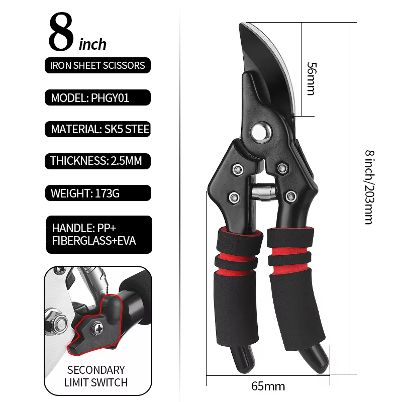 Manual pruning shears for thick branches