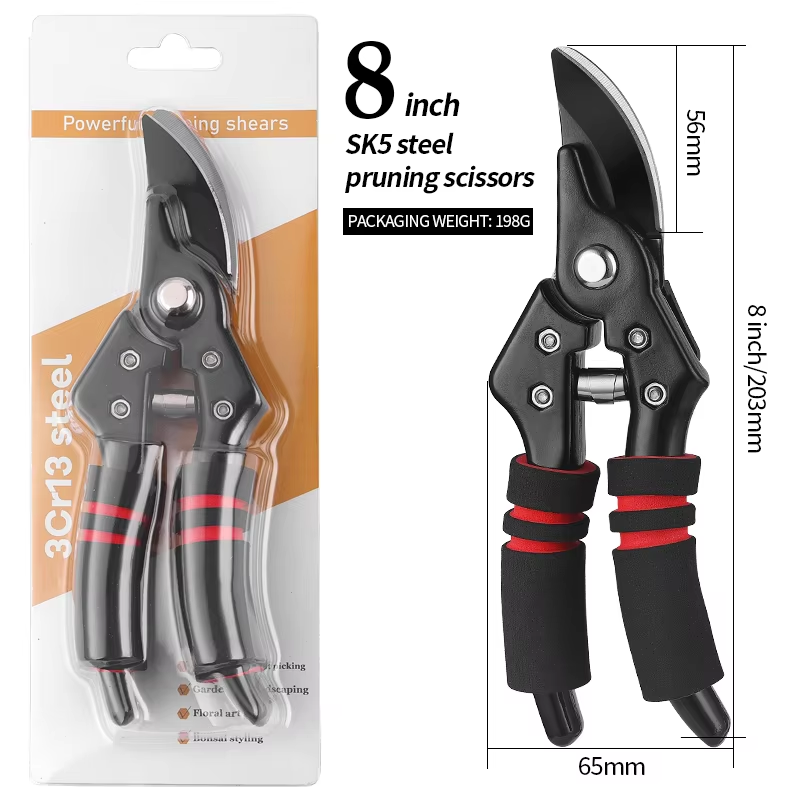 Manual pruning shears for thick branches