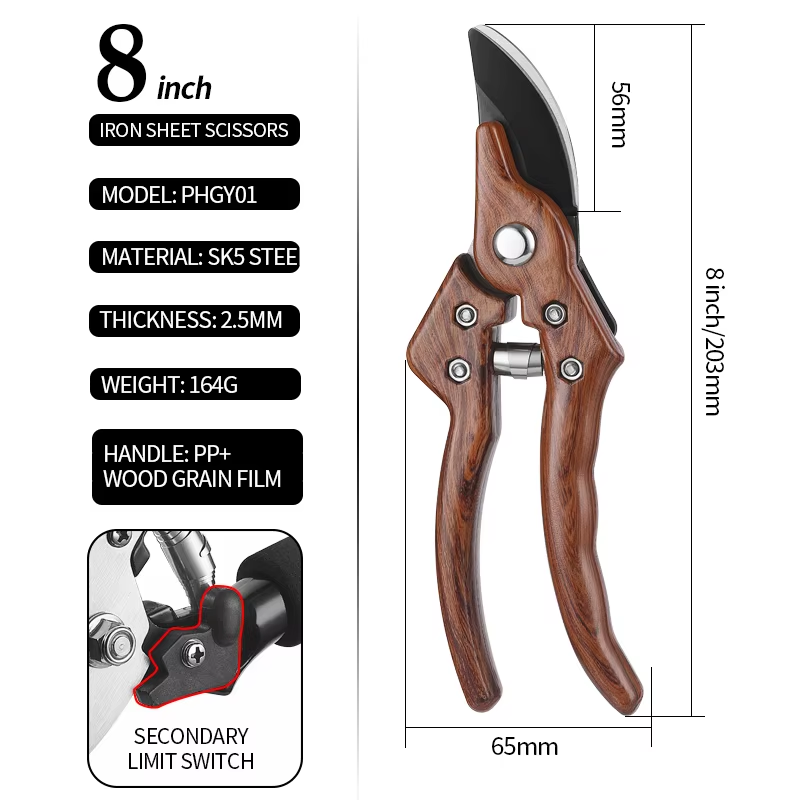 Manual pruning shears for thick branches