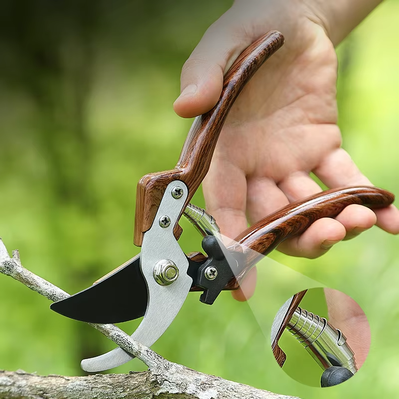 Manual pruning shears for thick branches