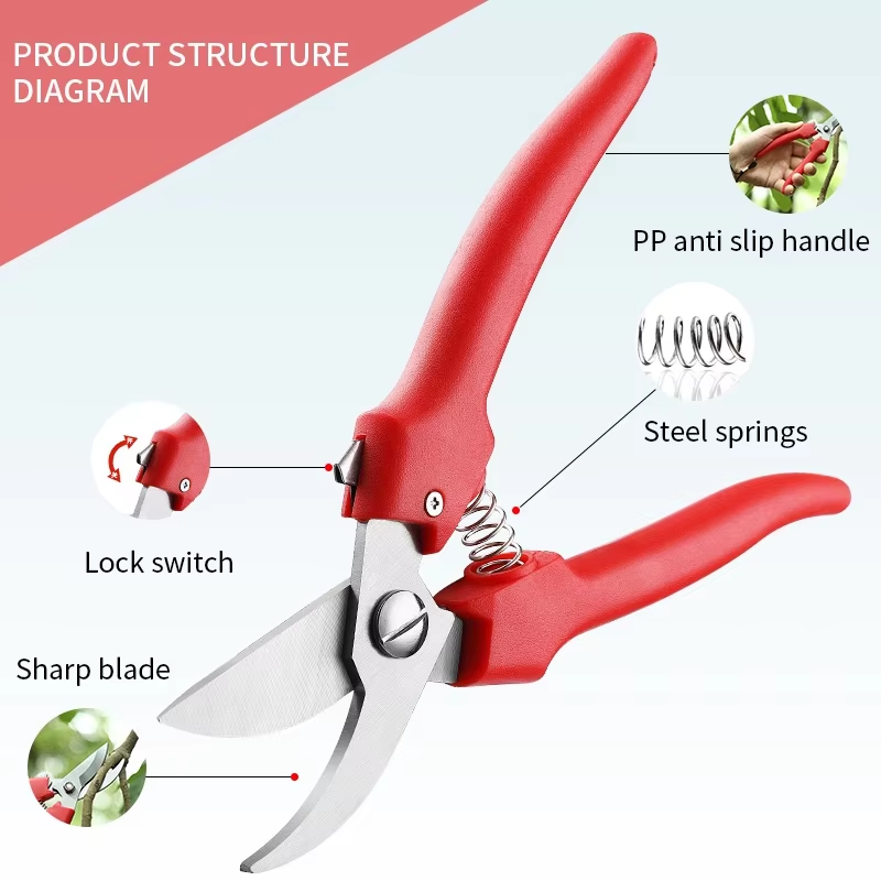 Manual pruning shears lock switch design