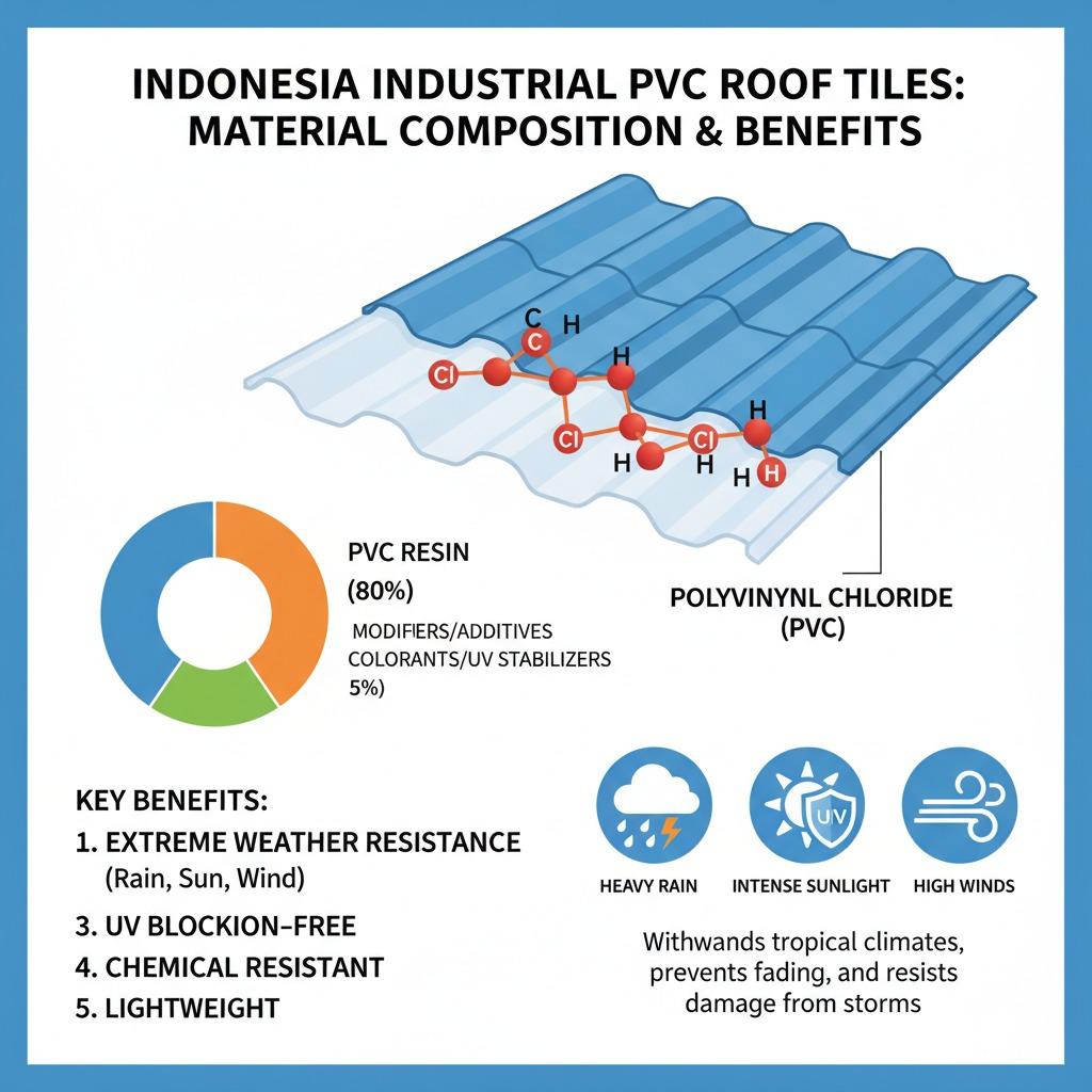 Indonesia industrial PVC roof tile