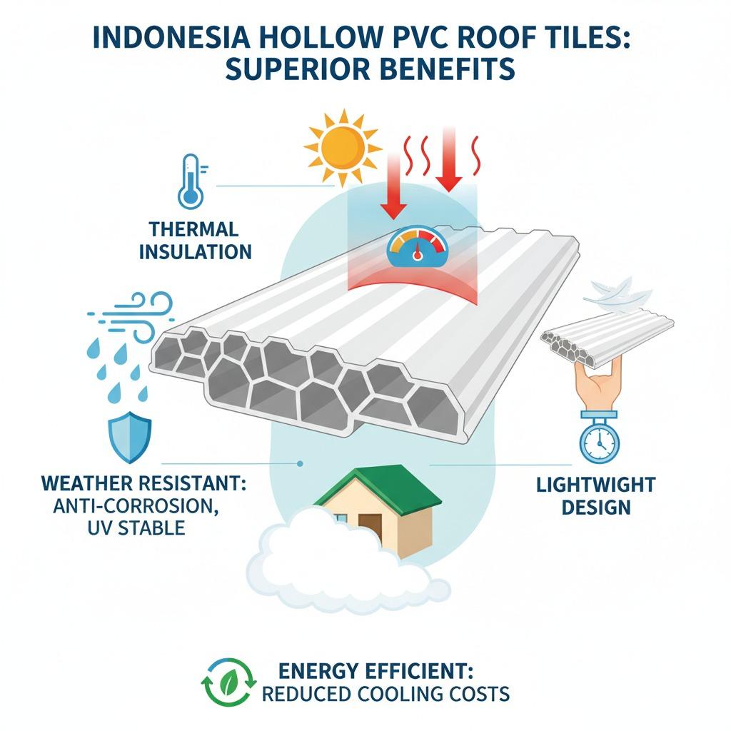 Indonesia Hollow PVC Roof Tiles: Benefits & Applications Indonesia Hollow PVC Roof Tiles: Benefits & Applications