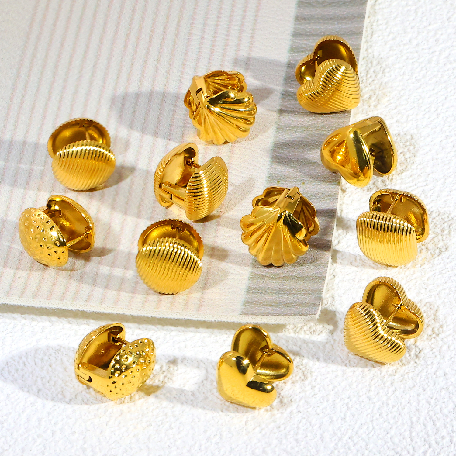 316 Pin 18K PVD,Handmade Polished Stainless Steel Earrings 316 Pin 18K PVD,Handmade Polished Stainless Steel Earrings