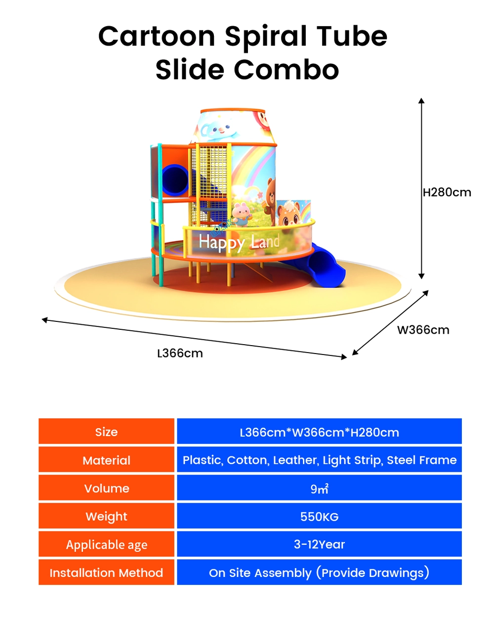 commercial size indoor playground equipment prices