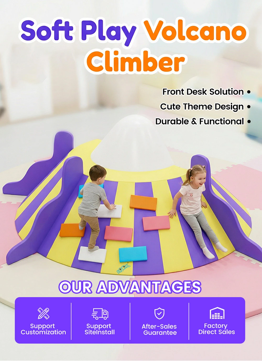 soft play type indoor climbing set for toddlers