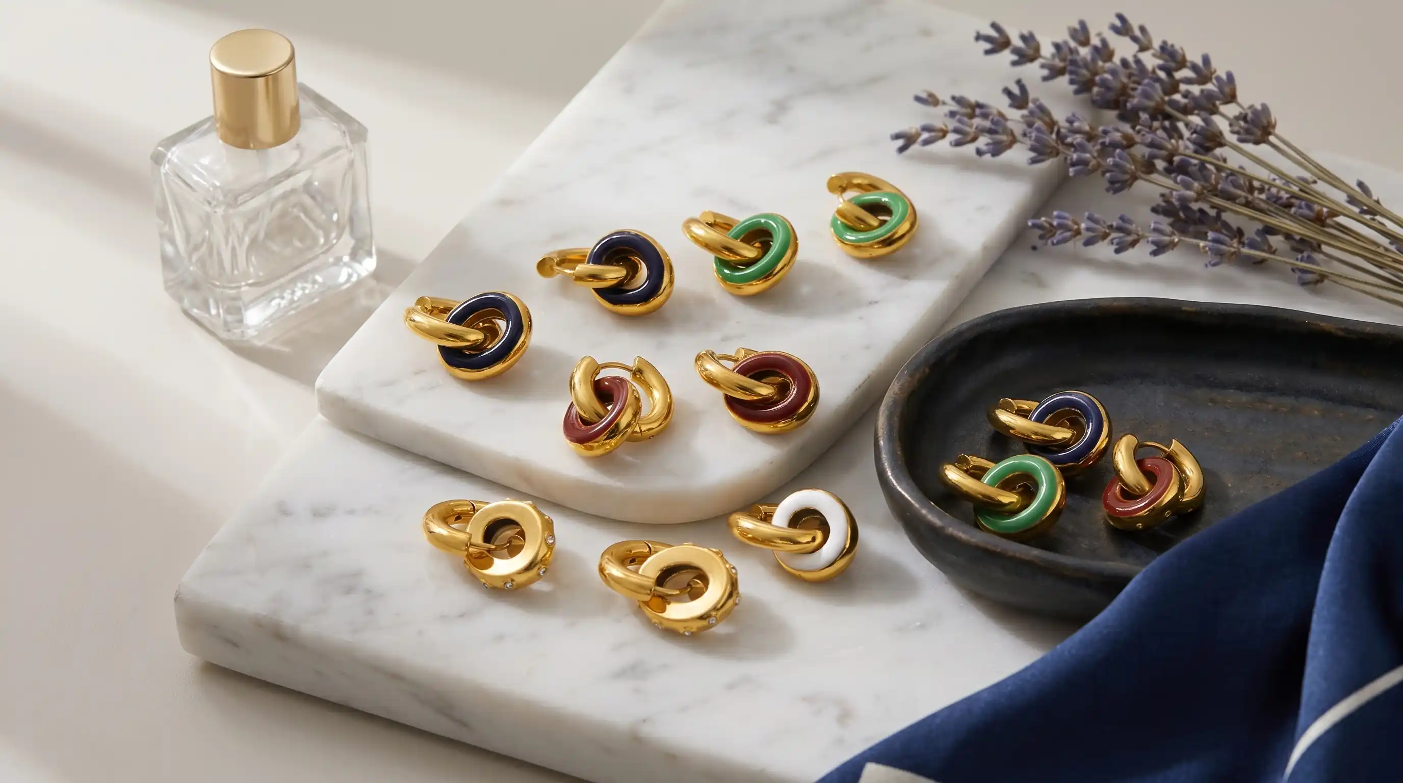 Fabricant de bijoux en acier inoxydable émaillé PVD 18 carats en gros