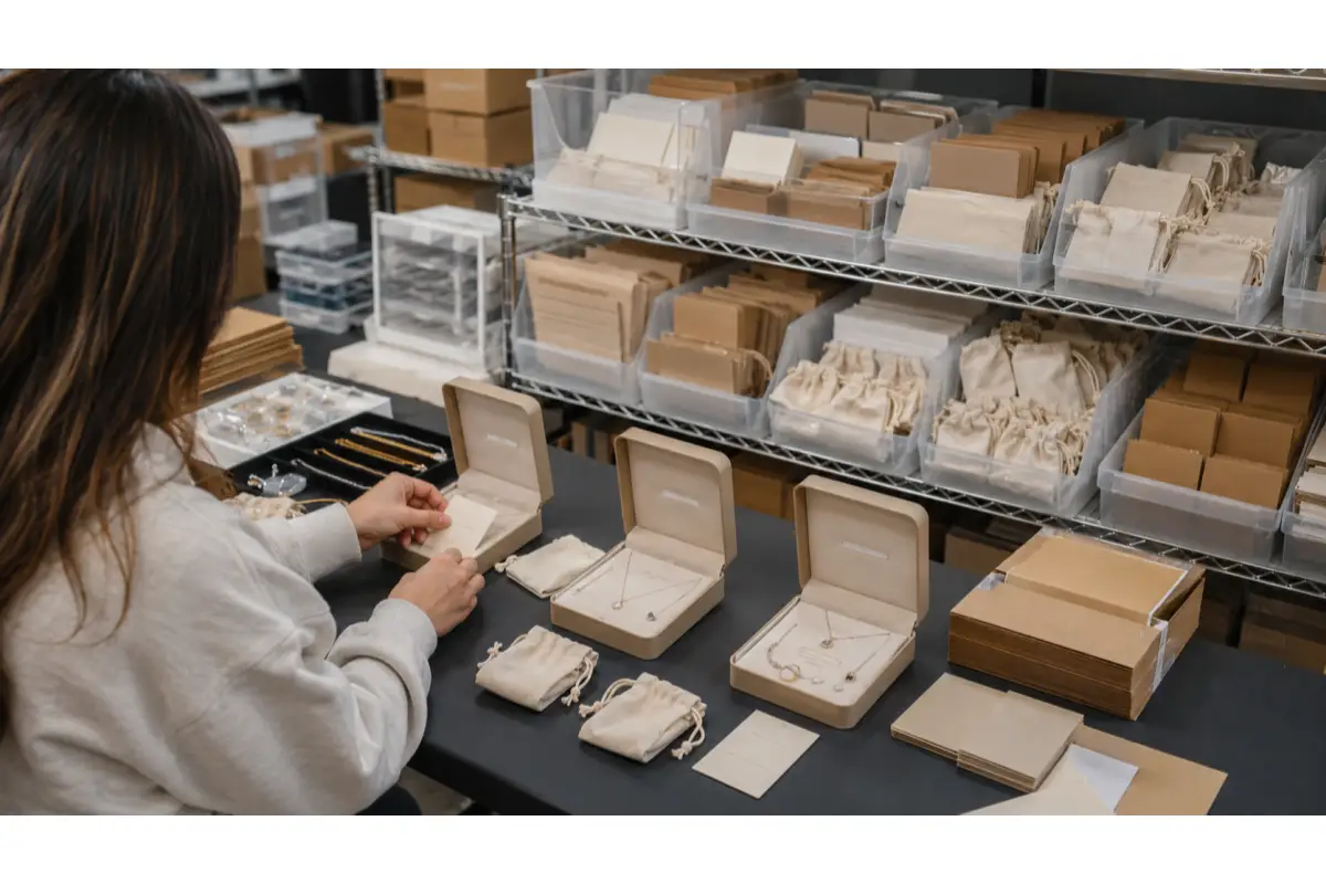 Jewins private label stainless steel jewelry packaging and delivery readiness for growing jewelry brands