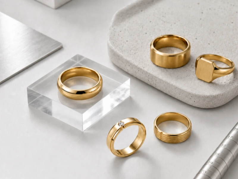 Custom stainless steel rings with PVD plating and custom design options