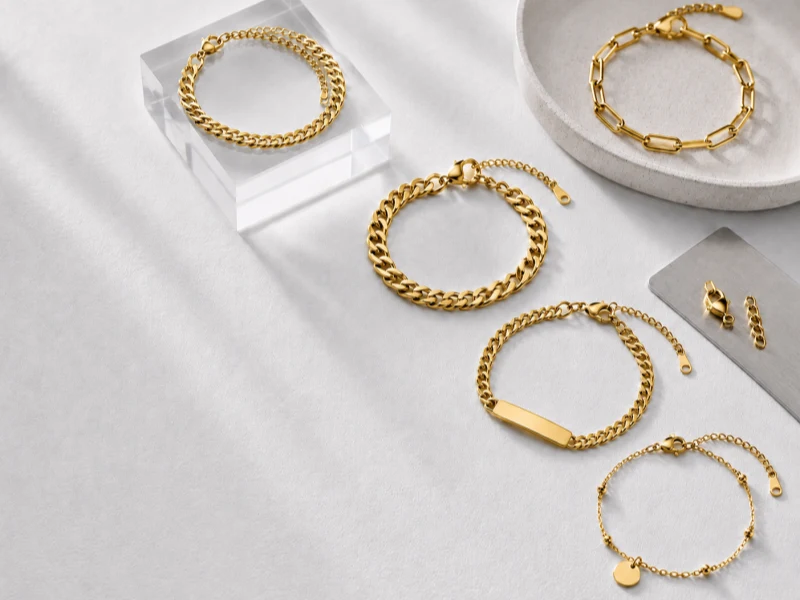 Custom stainless steel bracelets for private label stainless steel jewelry brands