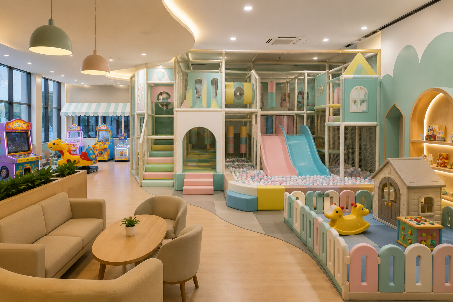 indoor playground size