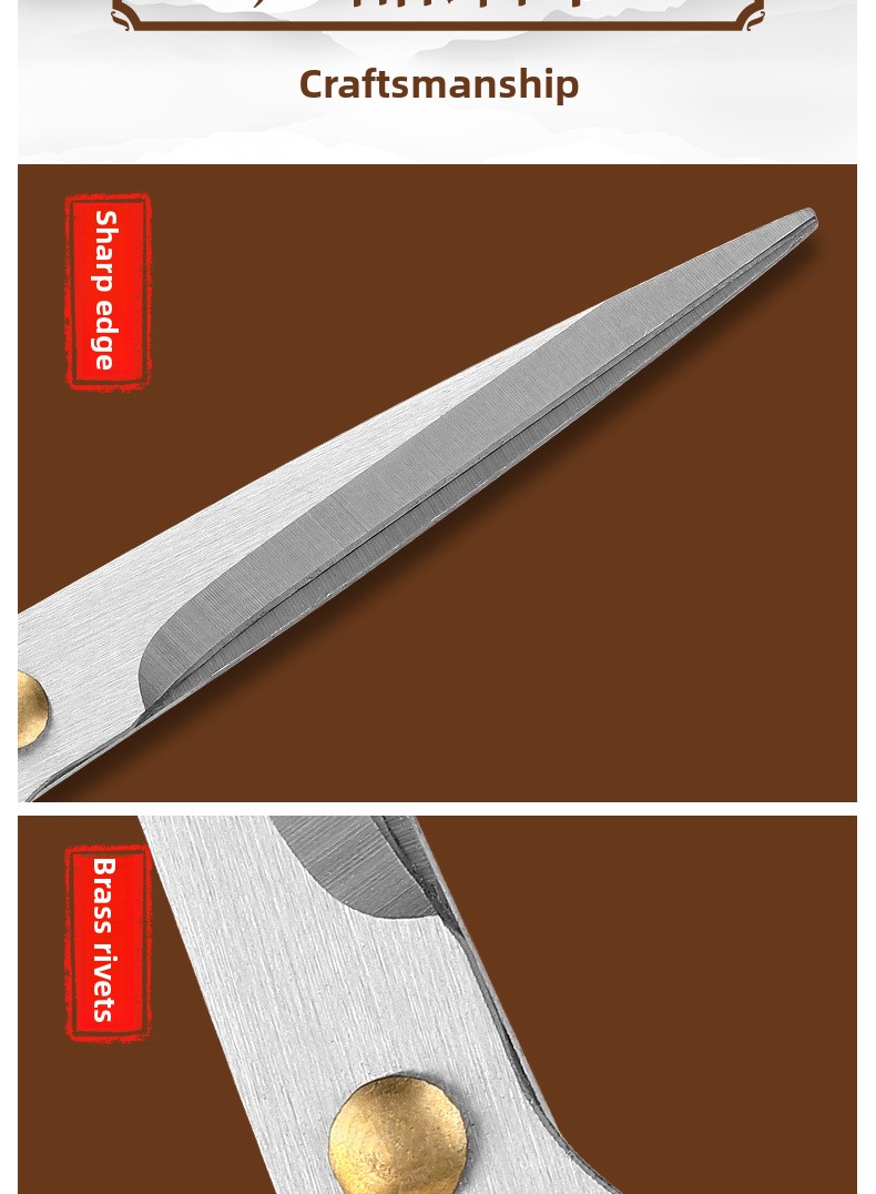 Small gold scissors for sewing, office and household use