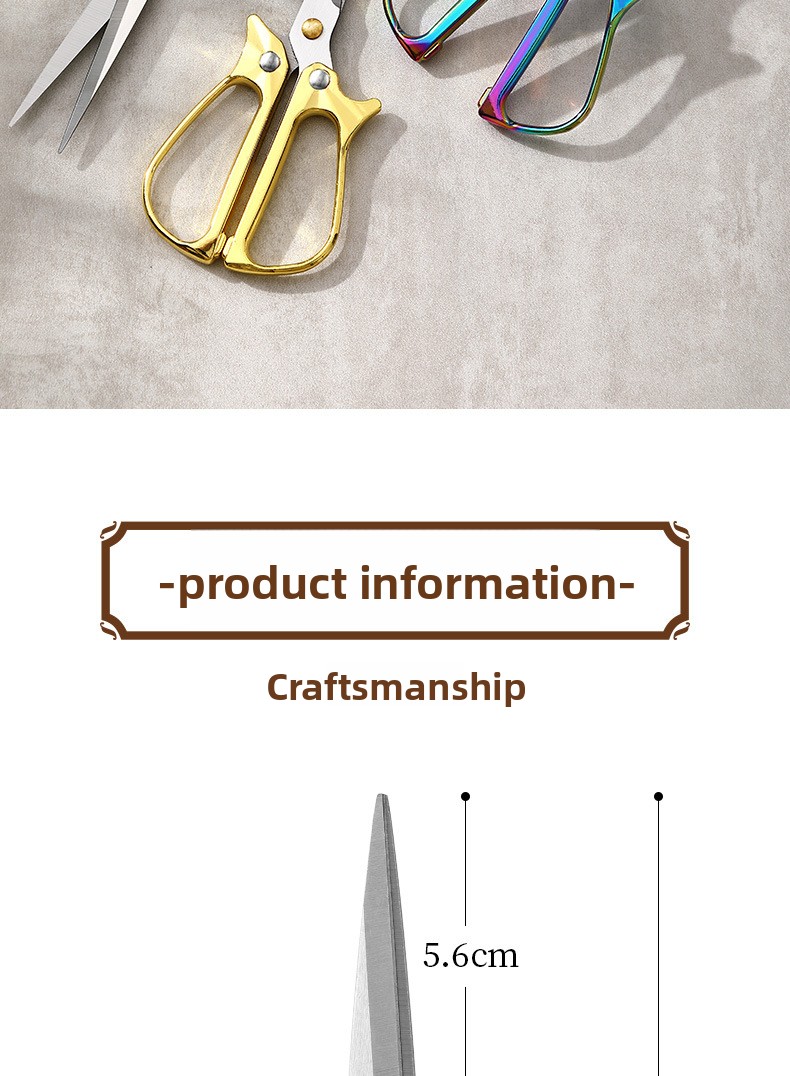 Gold plated small scissors for office stationery and crafts