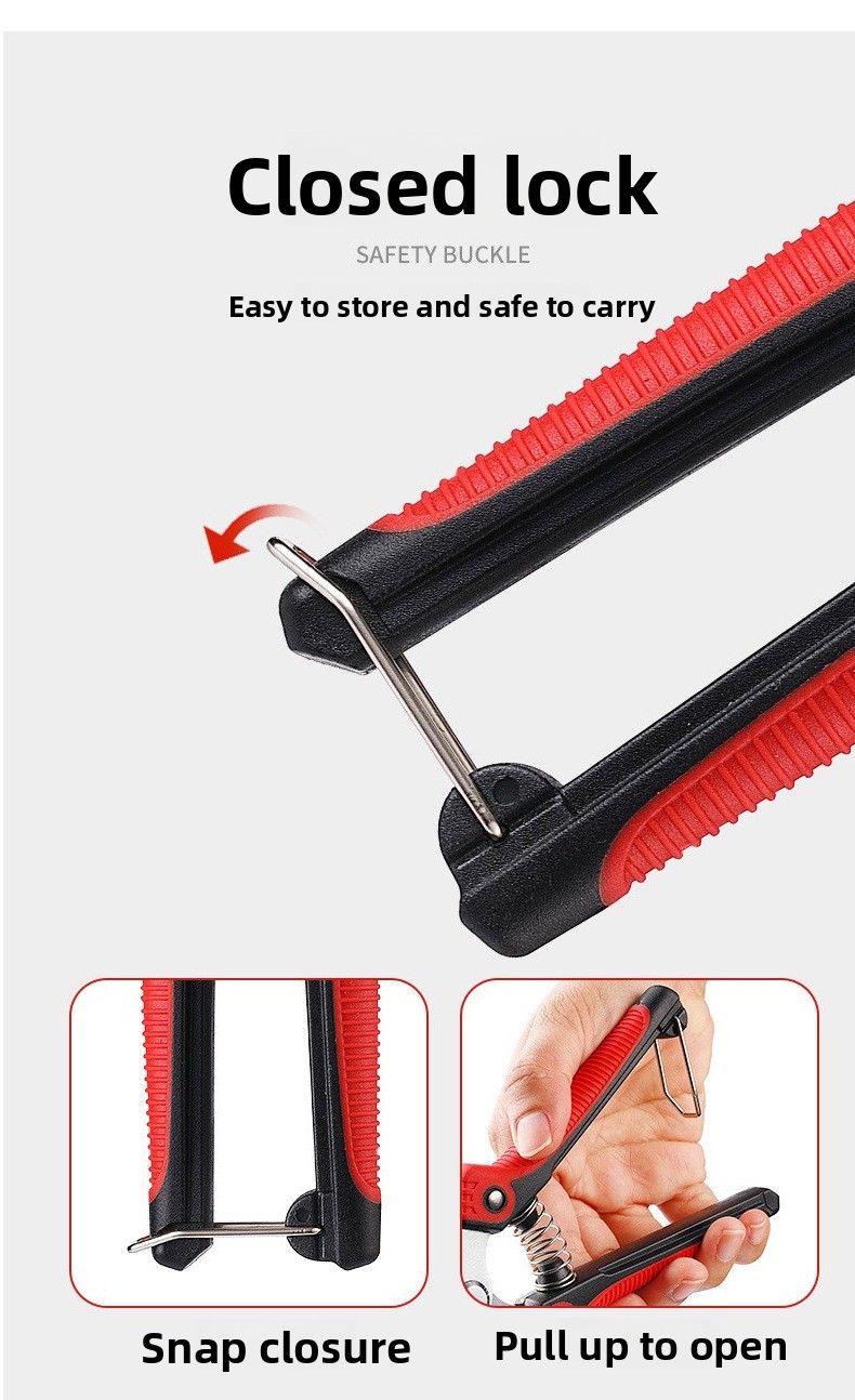 gardening pruning tool kit in red and black