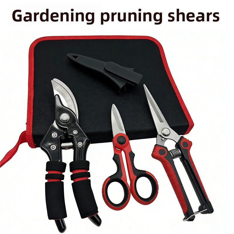 Labor-saving garden pruning shears set with storage bag