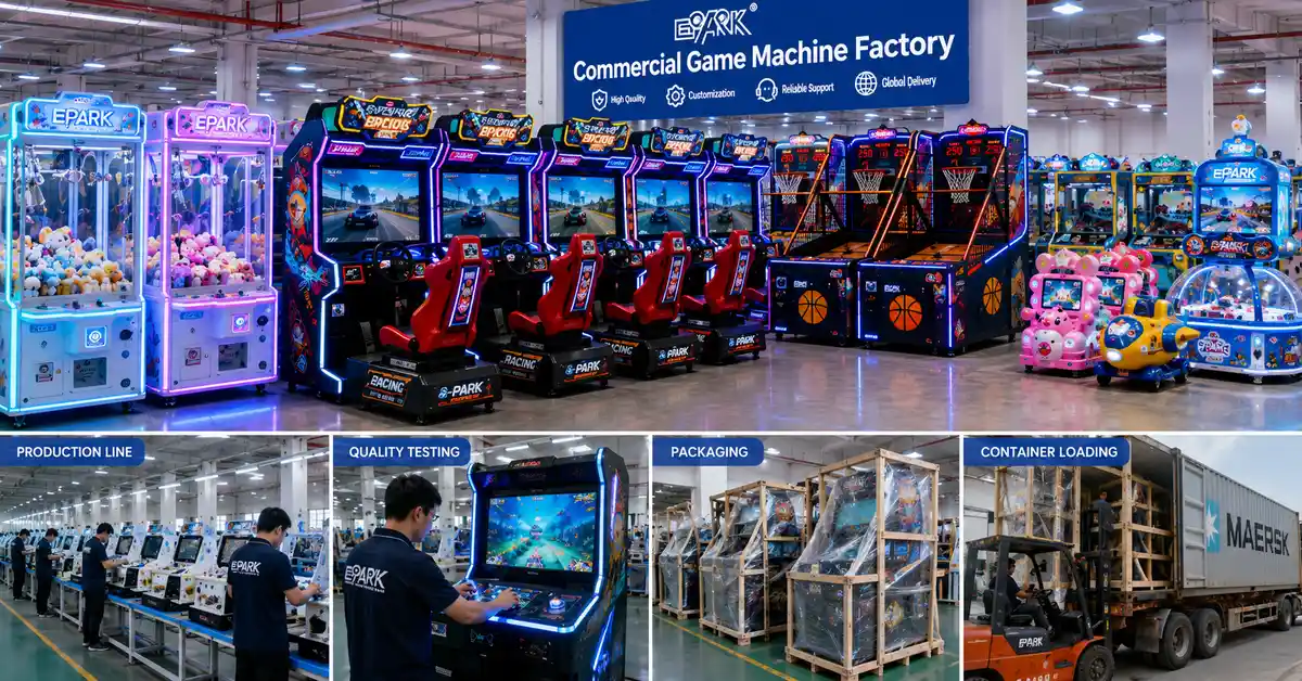 commercial game machine factory