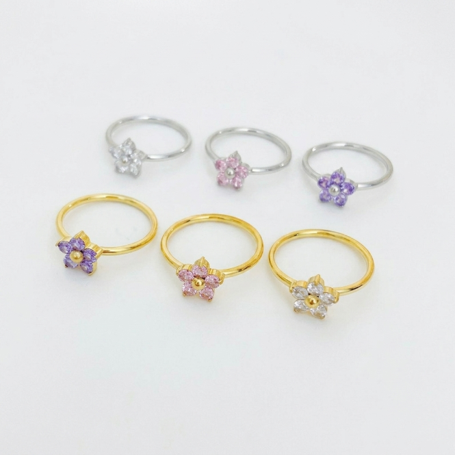 Hypoallergenic Stainless Steel Jewelry Floral Ring Hypoallergenic Stainless Steel Jewelry Floral Ring