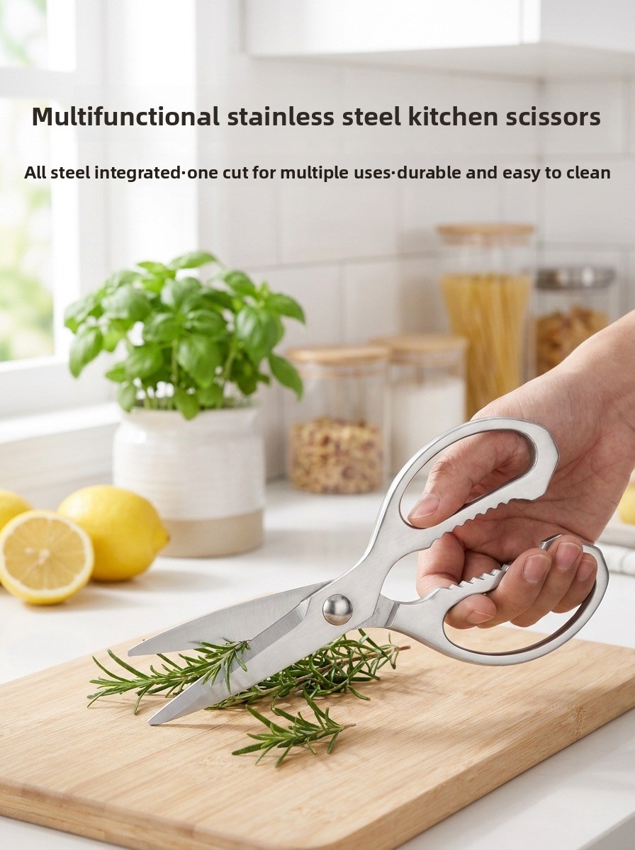 All-steel kitchen scissors