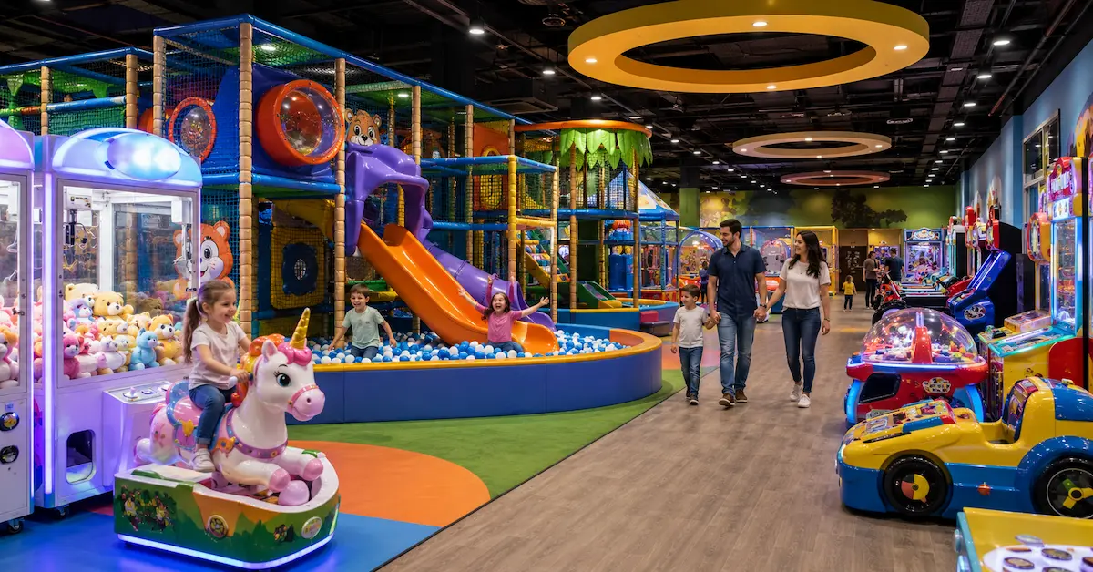 Máquinas recreativas para parques infantiles cubiertos