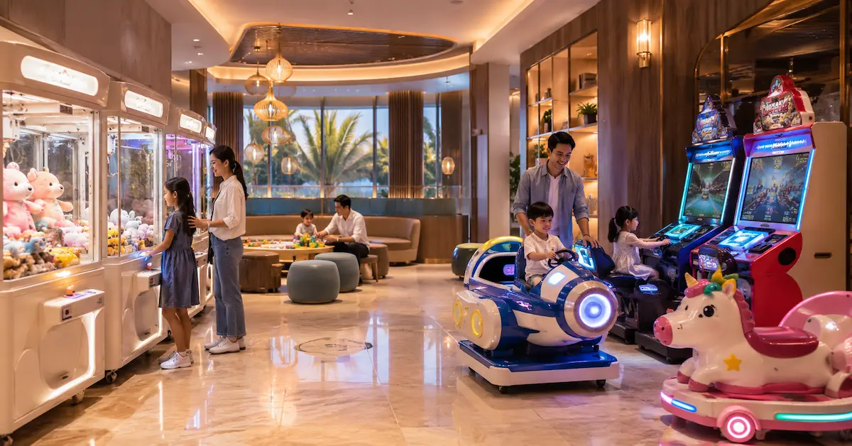 Game machines for hotel family space