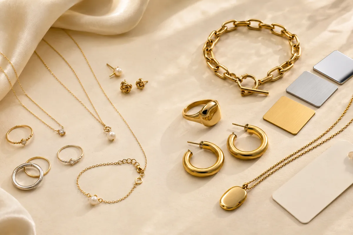 Comparaison des bijoux demi-fins traditionnels et des bijoux en acier inoxydable 316L doré avec revêtement PVD