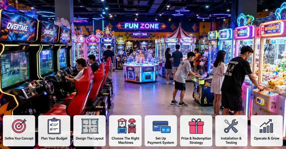 Arcade business setup application scene