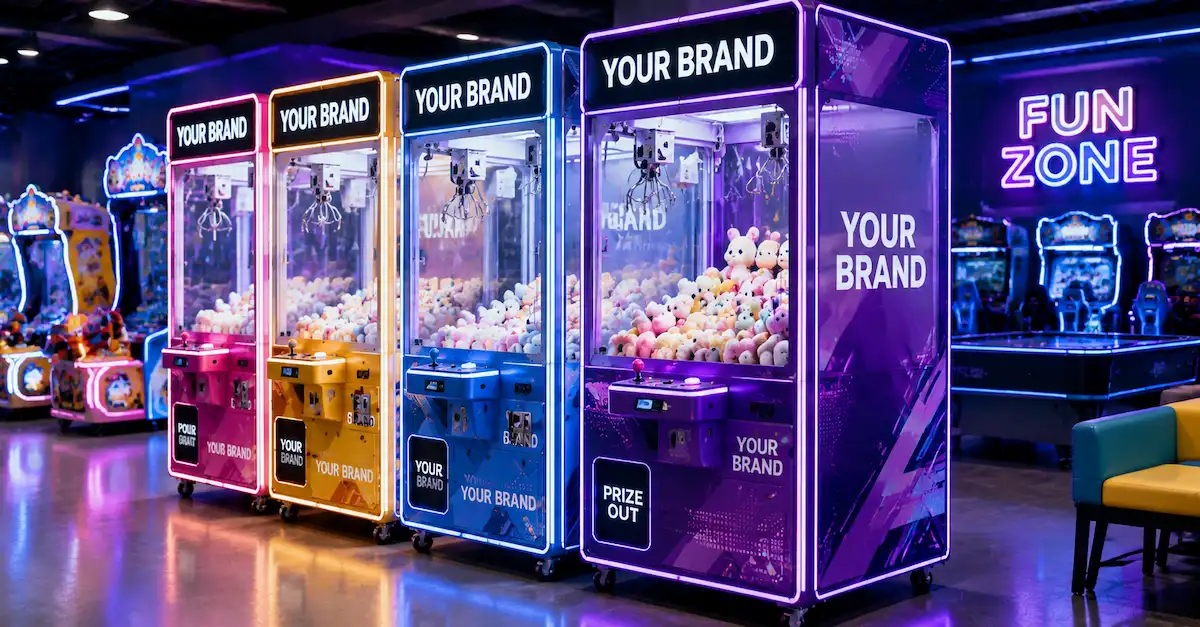 Private label game machine branding