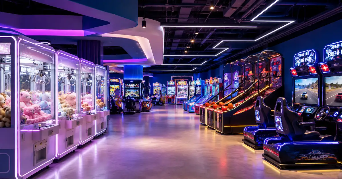 Commercial game machine cost analysis scene