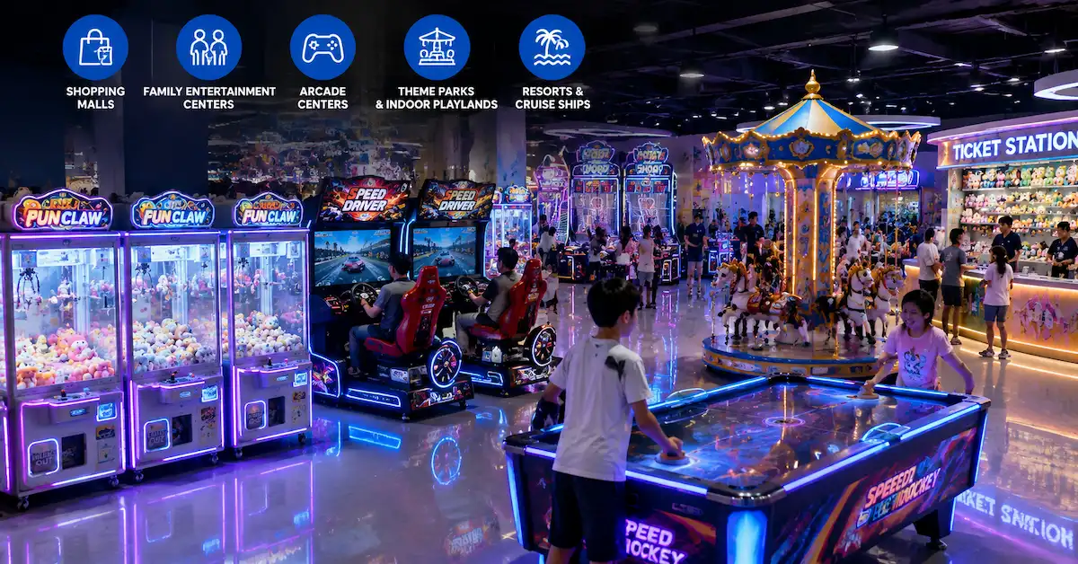 Bulk arcade machine application scene