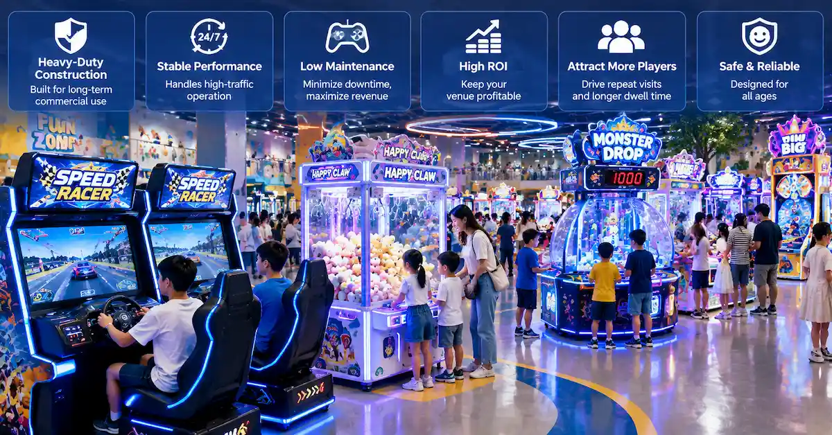 High traffic arcade game machines