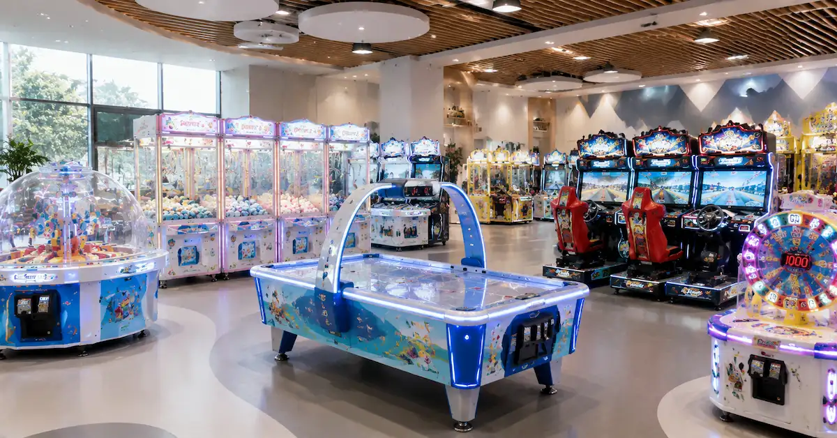 Redemption game equipment showroom scene